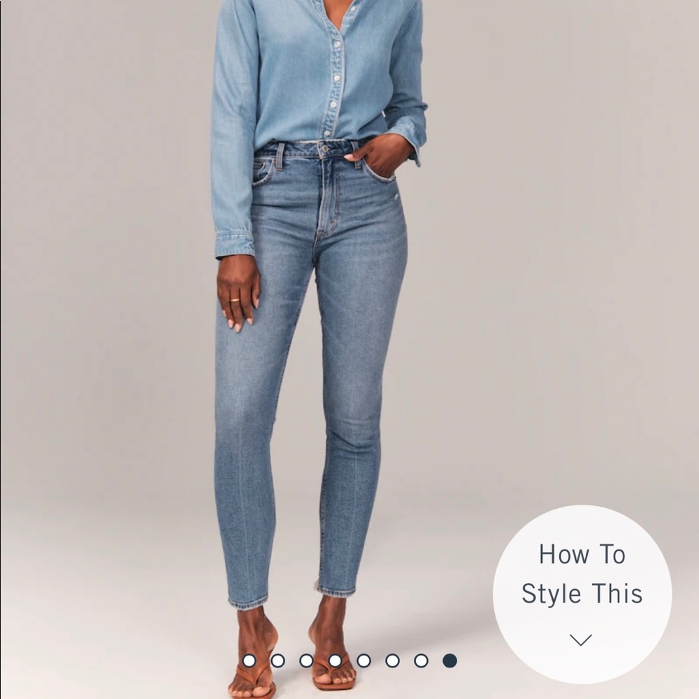 Abercrombie Curve Love High Rise Skinny Jeans - Size 16